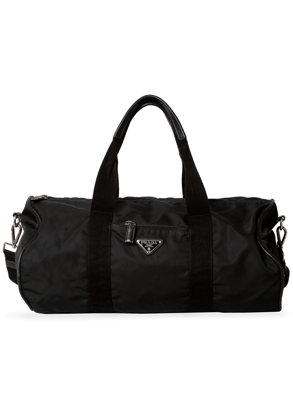 SAFFIANO LUX TRIMMED TESSUTO BOSTON BAG