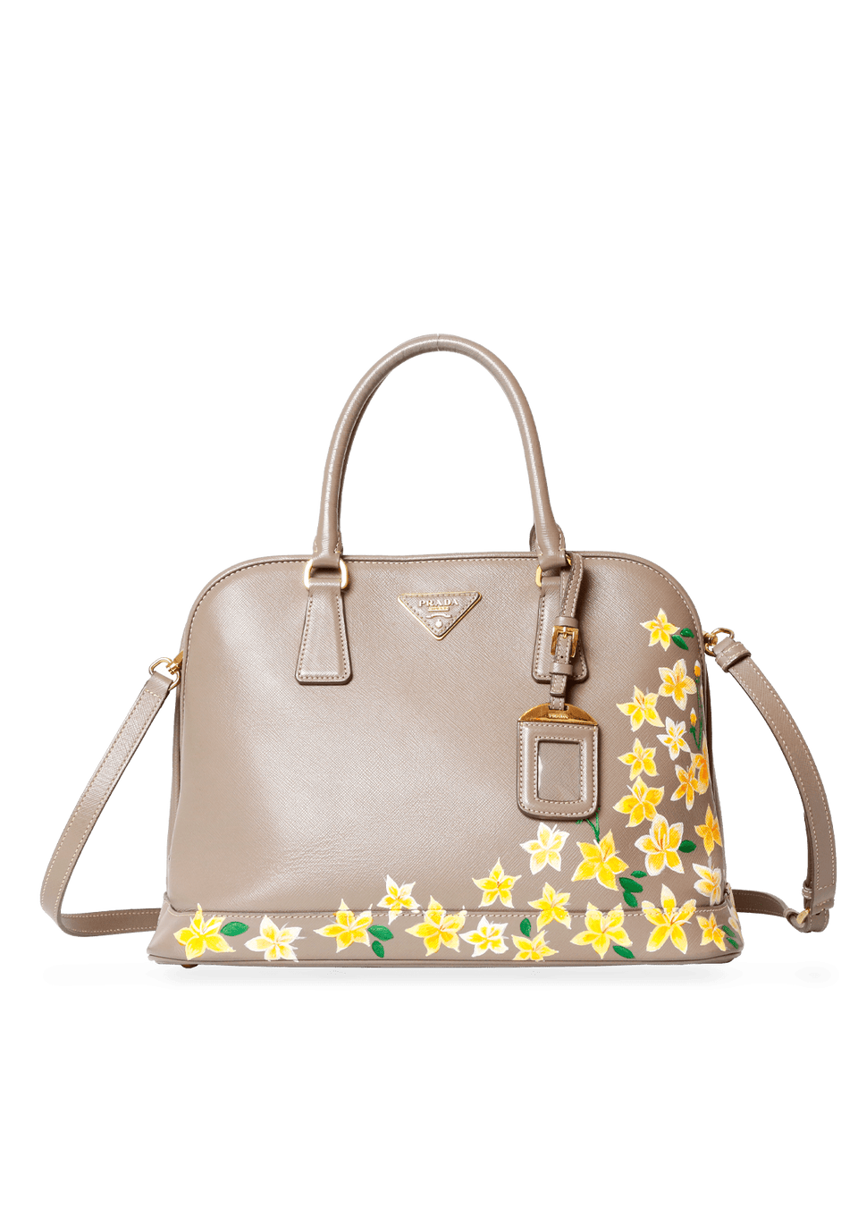SPAZZOLATO FLOWERS SATCHEL