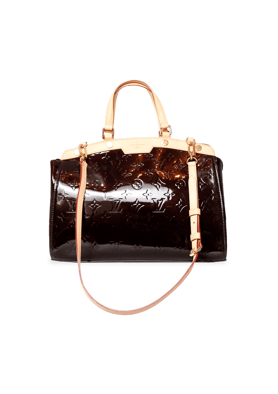 BREA MM VERNIZ AMARANTE LOUIS VUITTON MARROM ORIGINAL
