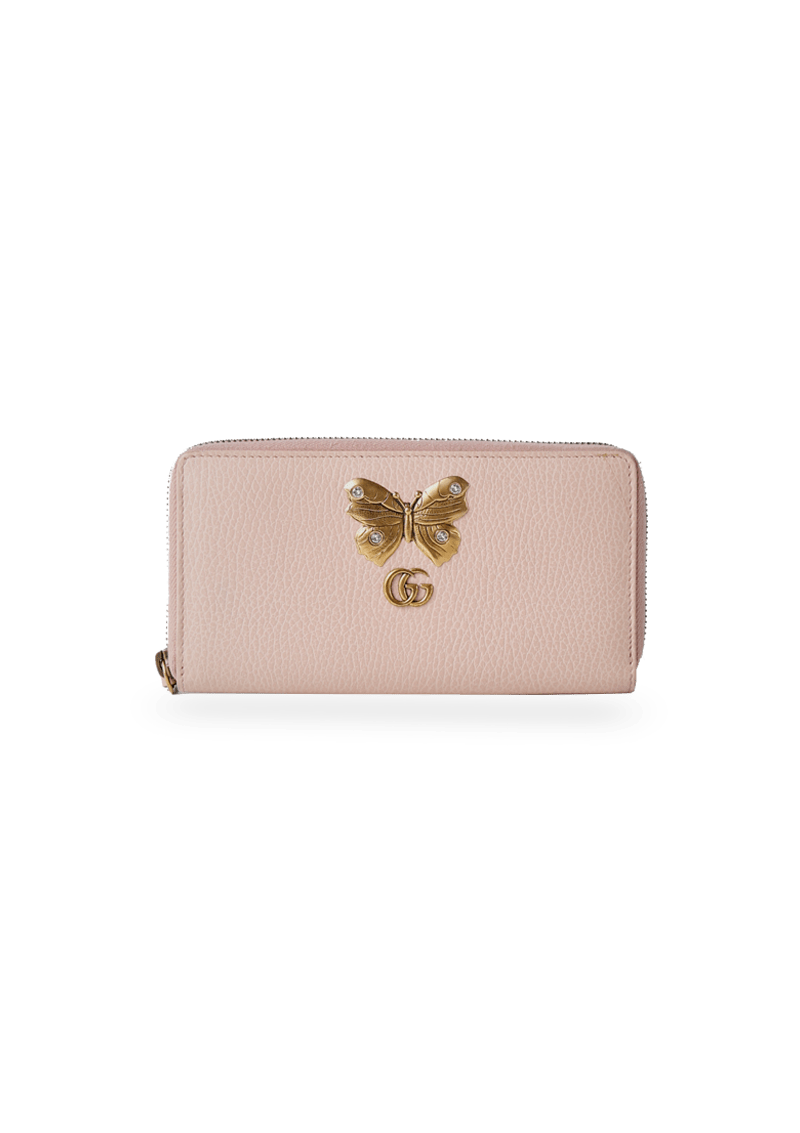BUTTERFLY ZIP AROUND WALLET GUCCI ROSA ORIGINAL