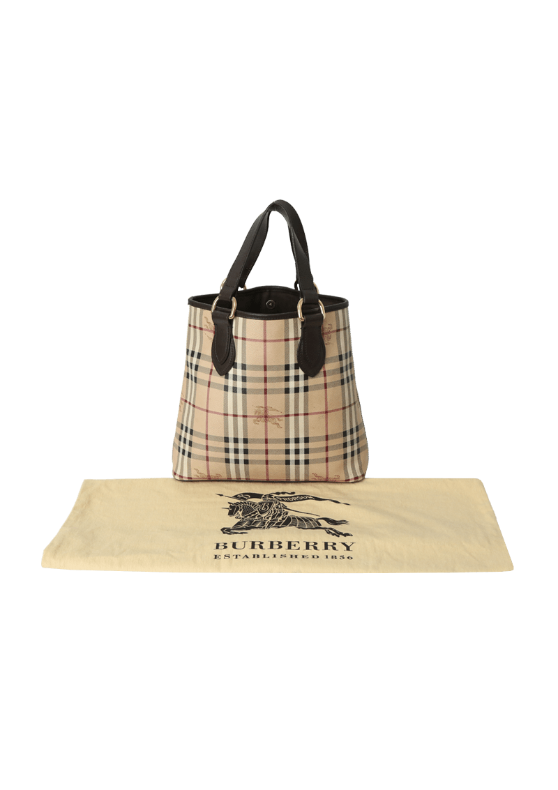 Bolsa Burberry Haymarket Check Pochette Bege Original – Gringa