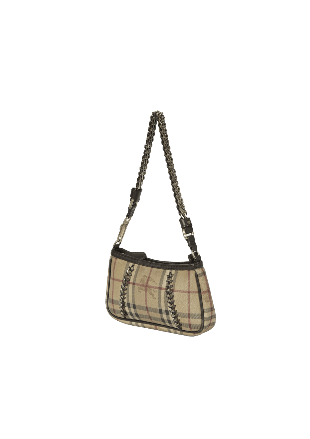 Bolsa Burberry Haymarket Check Pochette Bege Original – Gringa