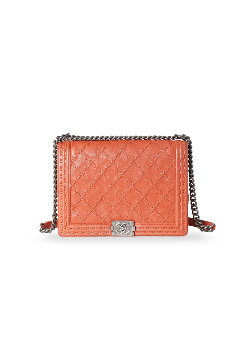 LARGE PARIS DALLAS BOY FLAP WHIPSTITCH BAG