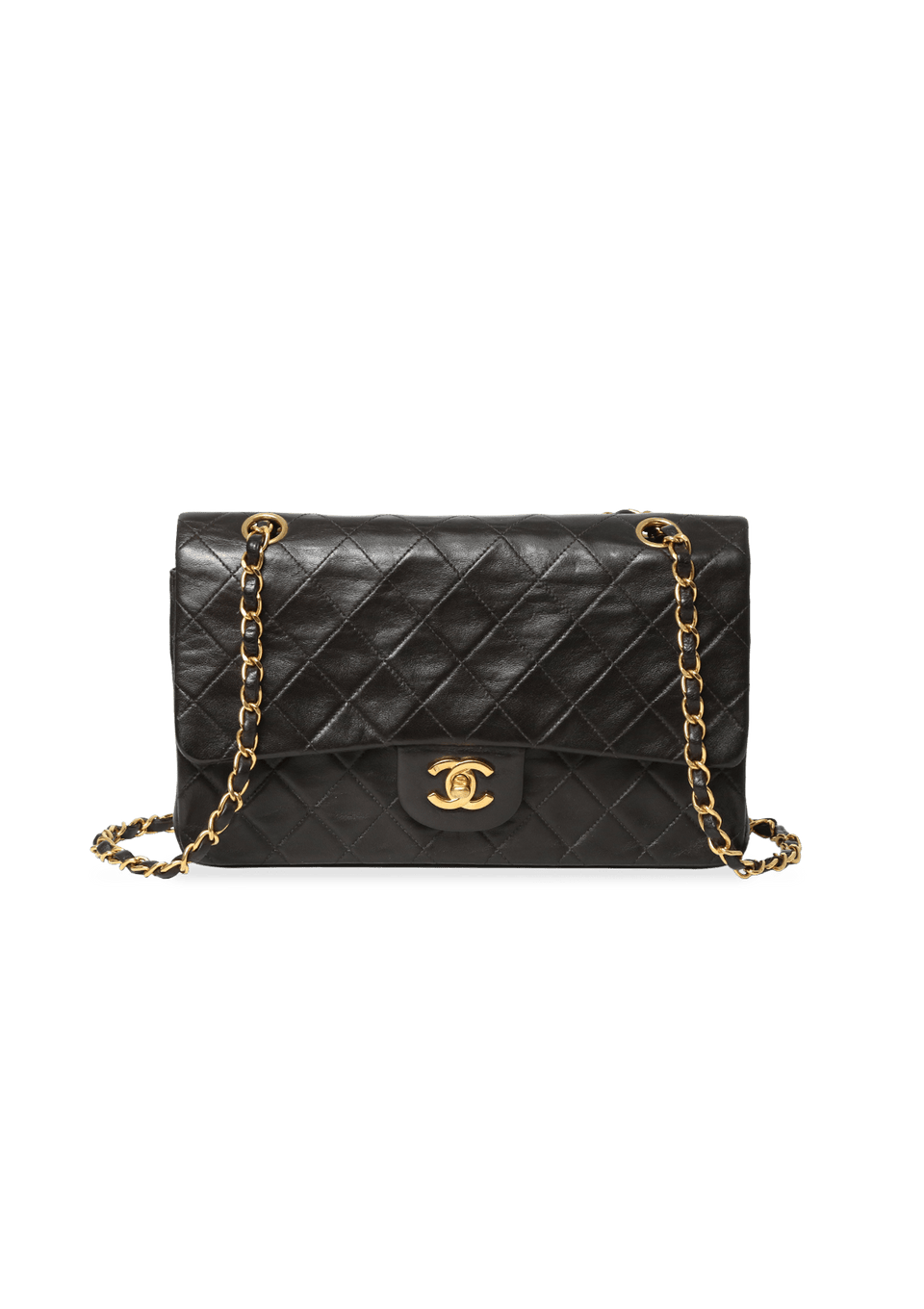 VINTAGE MEDIUM CLASSIC DOUBLE FLAP LAMBSKIN