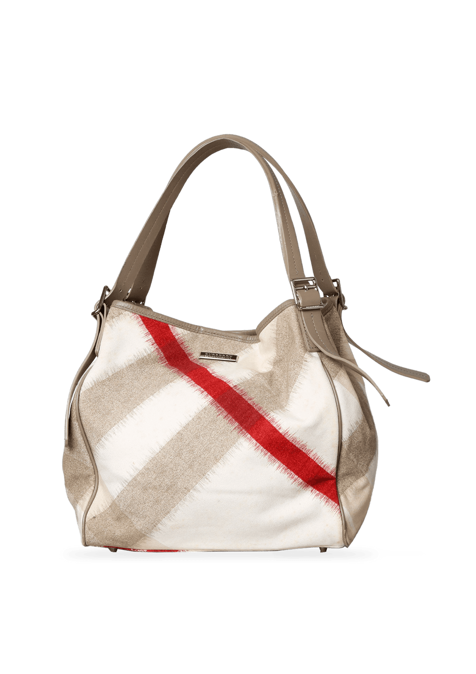 CHECK CANVAS SHOULDER BAG