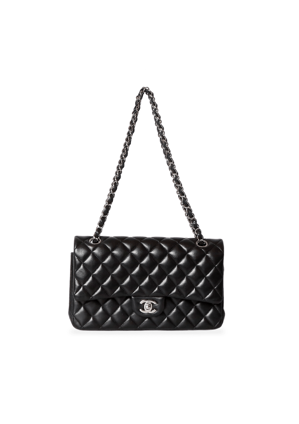 MEDIUM CLASSIC DOUBLE FLAP LAMBSKIN