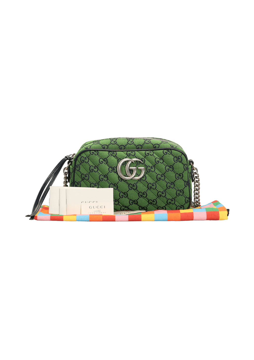 BOLSA GUCCI GG MARMONT CAMERA BAG SMALL VERDE ORIGINAL Gringa