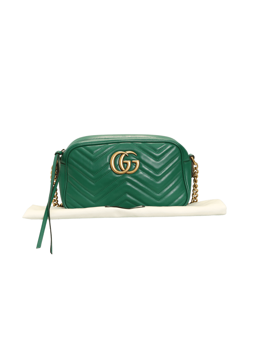 BOLSA GUCCI GG MARMONT CAMERA BAG SMALL VERDE ORIGINAL Gringa