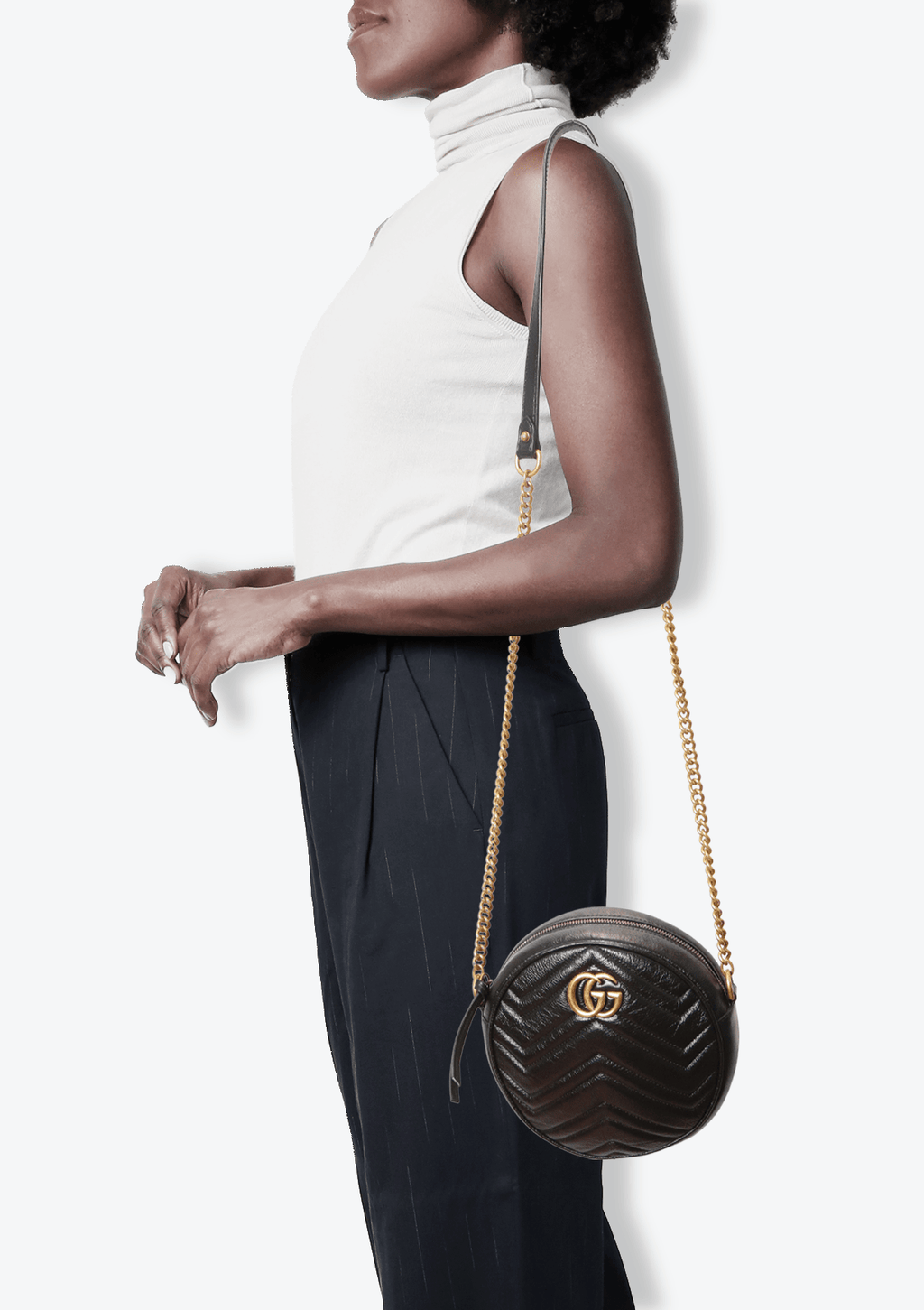 Gucci marmont mini round shoulder bag review Clearance