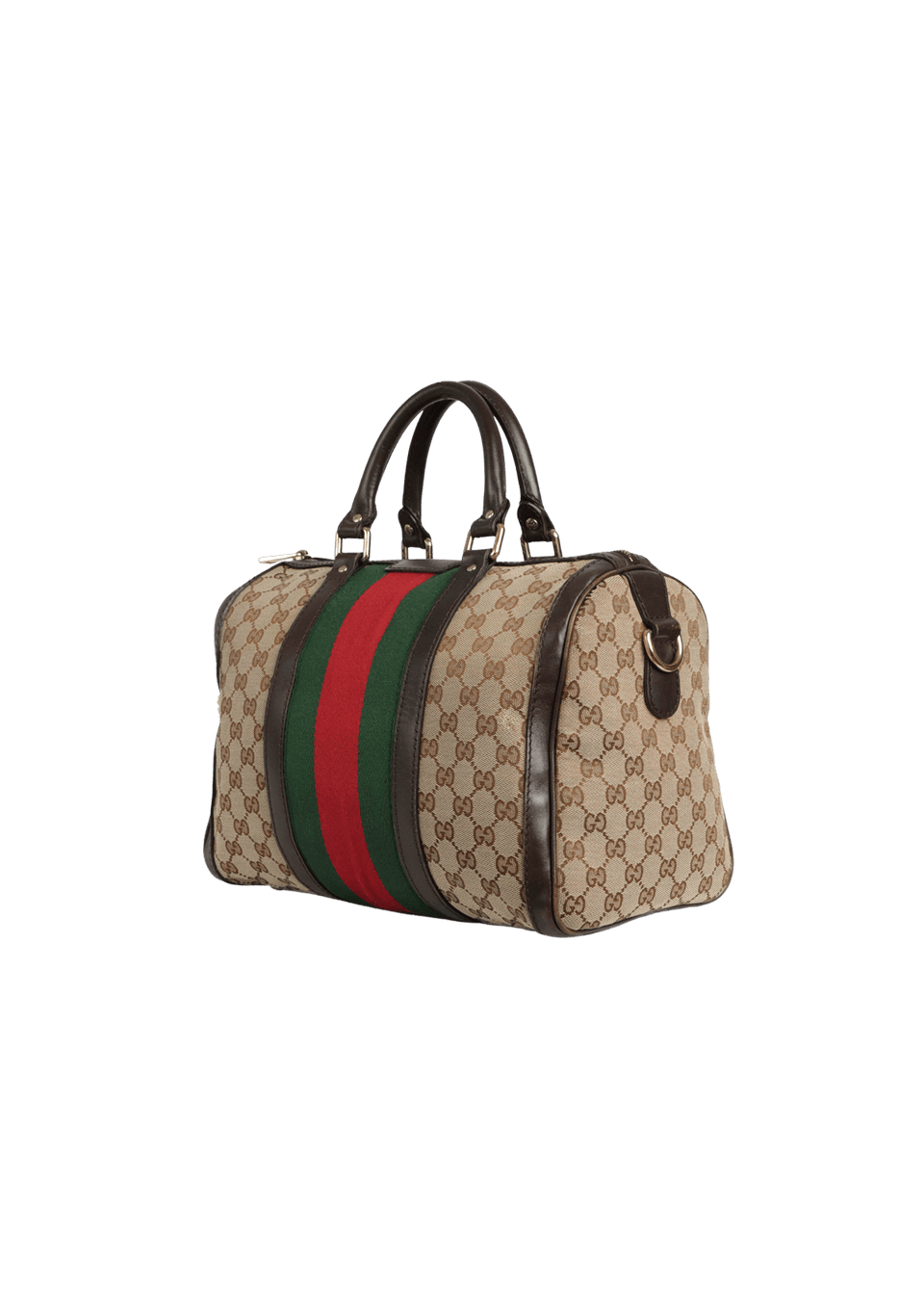 MONOGRAM VINTAGE WEB MEDIUM BOSTON BAG