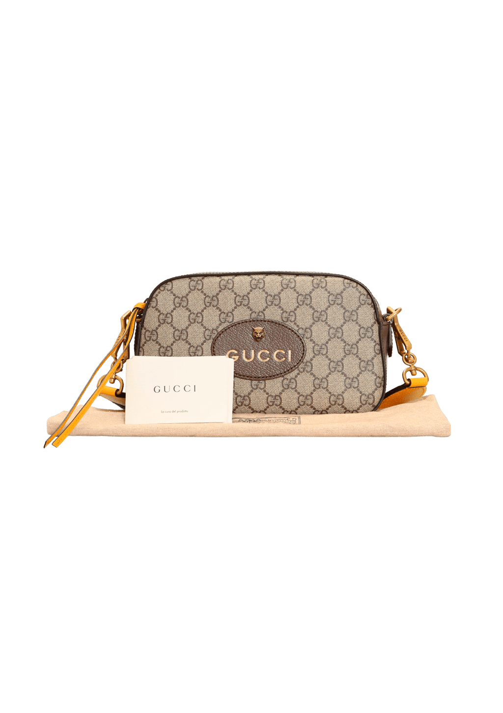 BOLSA GUCCI NEO VINTAGE CAMERA BAG MARROM ORIGINAL Gringa
