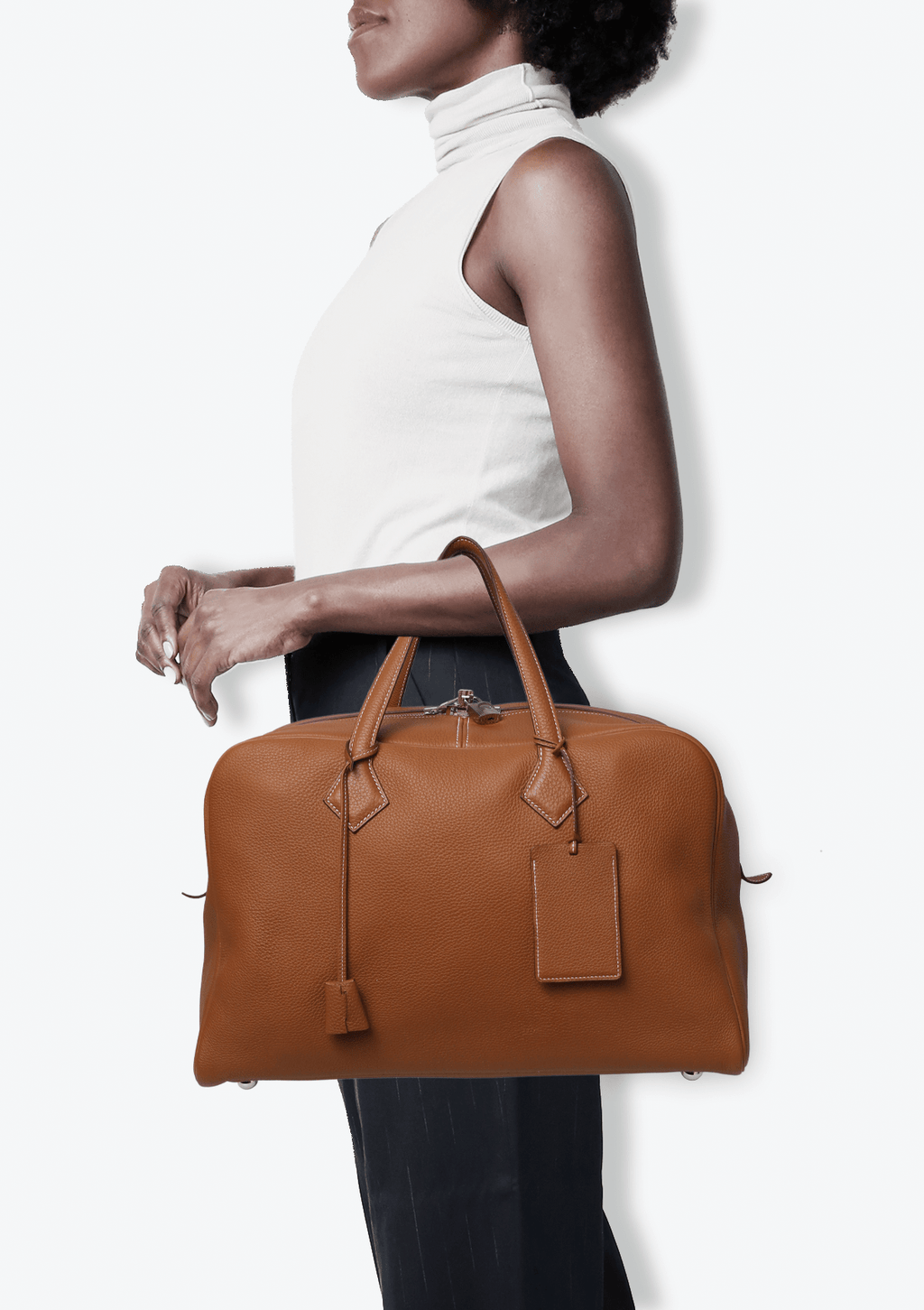 BOLSA HERMES VICTORIA II FOURE TOUT 43 BAG MARROM Gringa