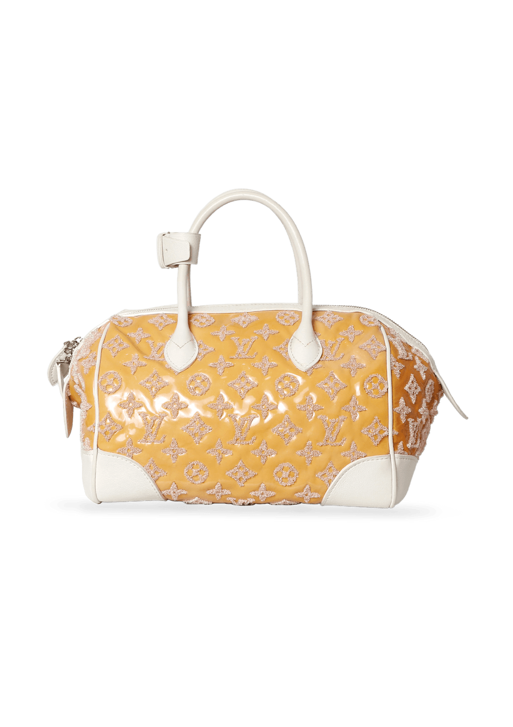 Louis Vuitton Limited Edition Rose Monogram Bouclettes Speedy Round Bag