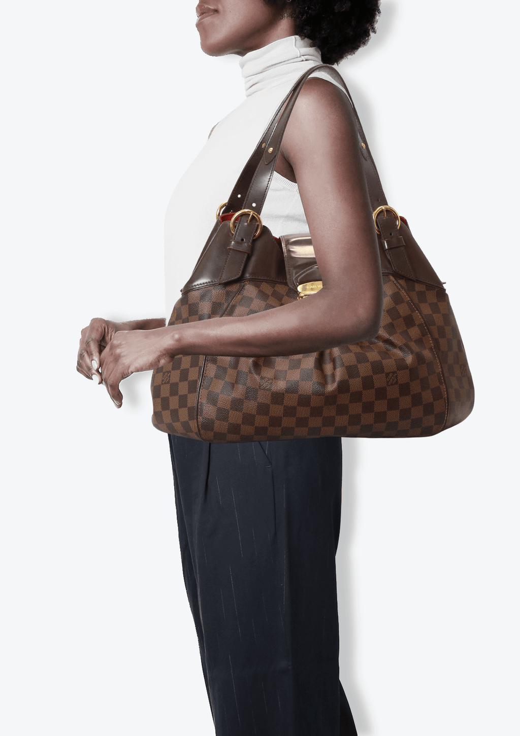 Louis Vuitton Damier Ebene Sistina bag Brown Cloth ref.591532