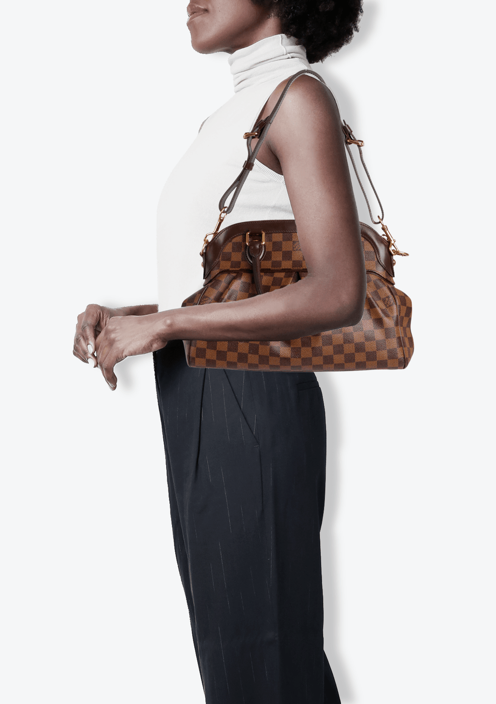 Оригінальний пояс louis vuitton, Brown Louis Vuitton Damier Ebene Rivington  PM Shoulder Bag