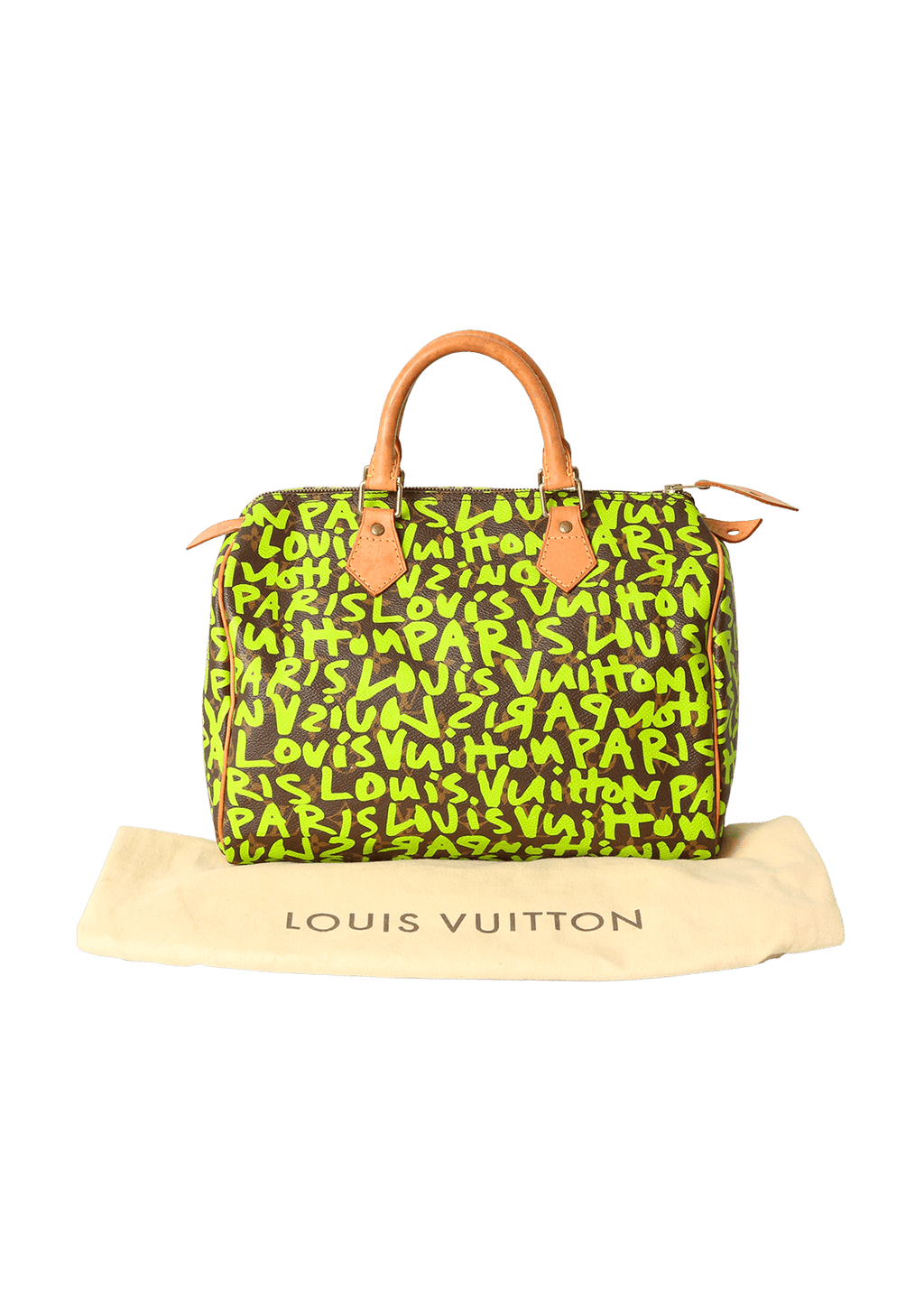 Louis Vuitton Louis Vuitton Green Graffiti Speedy 30 Monogram