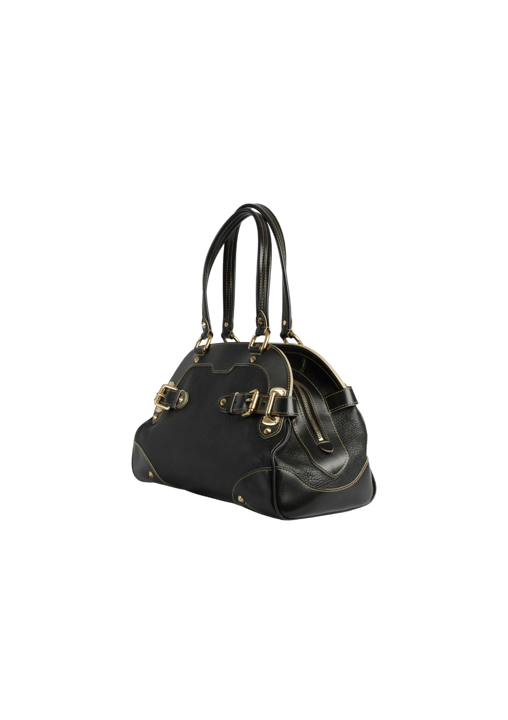 Louis Vuitton Black Suhali Leather Le Radieux Shoulder Bag ref.790861 -  Joli Closet
