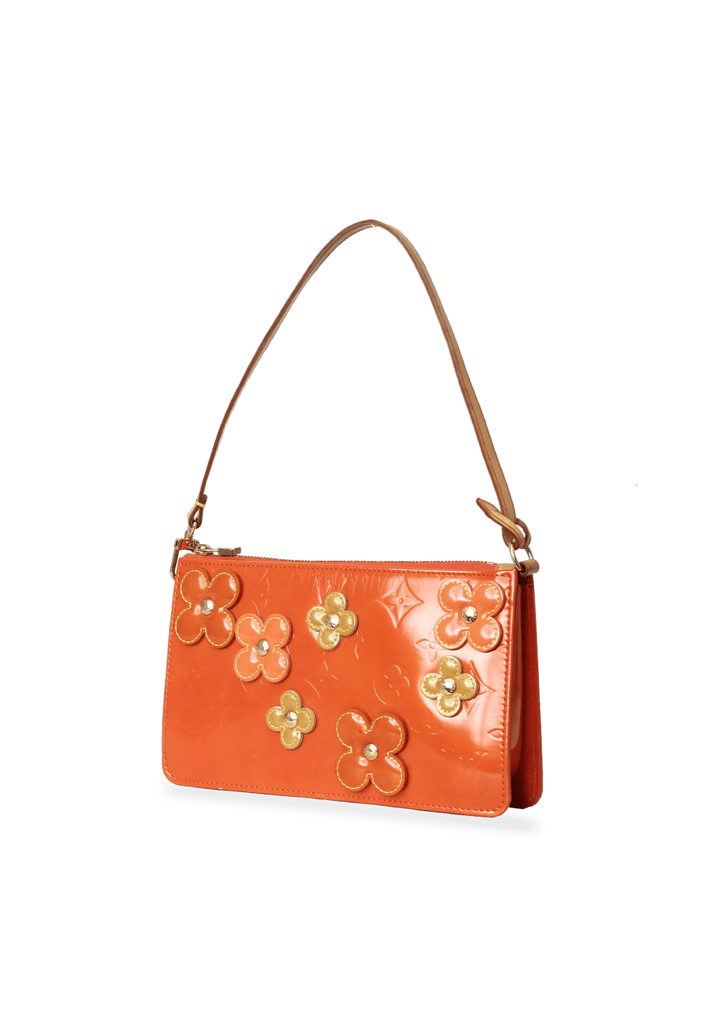 Louis Vuitton Monogram Vernis Lexington Fleurs Pochette - Orange Shoulder  Bags, Handbags - LOU750234