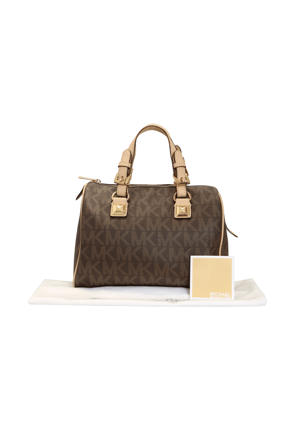 BOLSA MICHAEL KORS GRAYSON BAG MARROM ORIGINAL Gringa