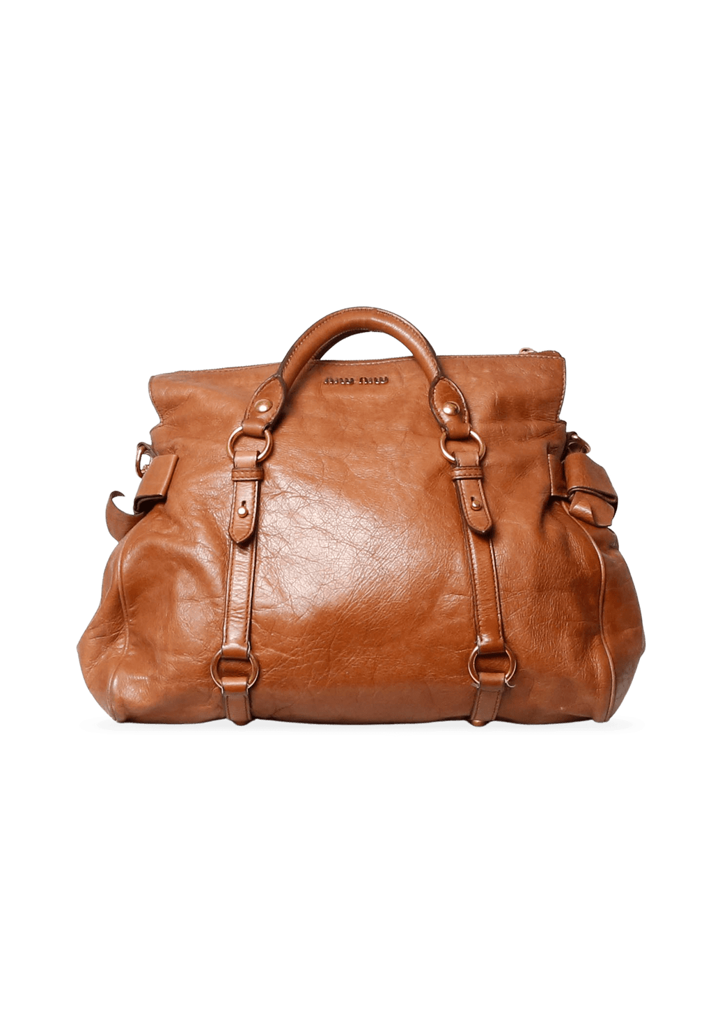 BOLSA MIU MIU VITELLO LUX BOW BAG MARROM – Gringa