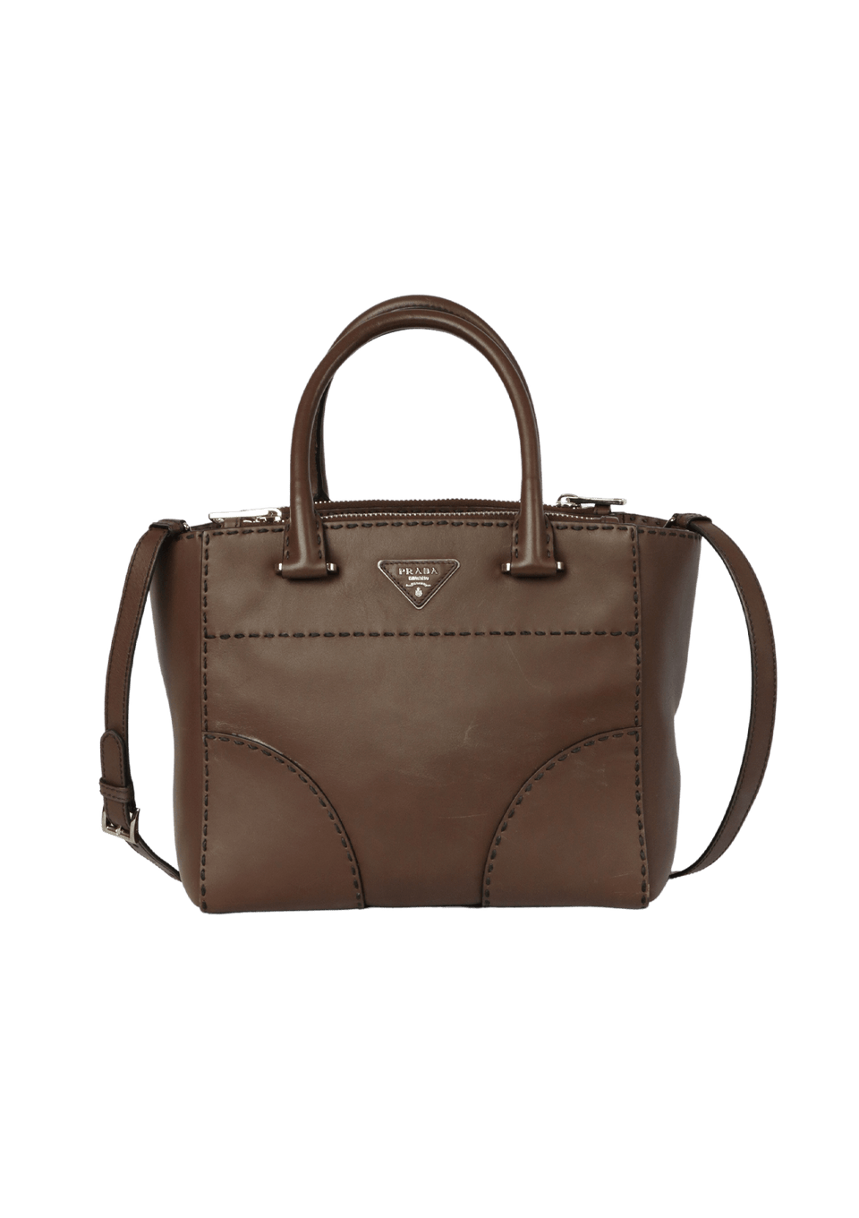 CITY CALF STITCHED POCKET TOTE