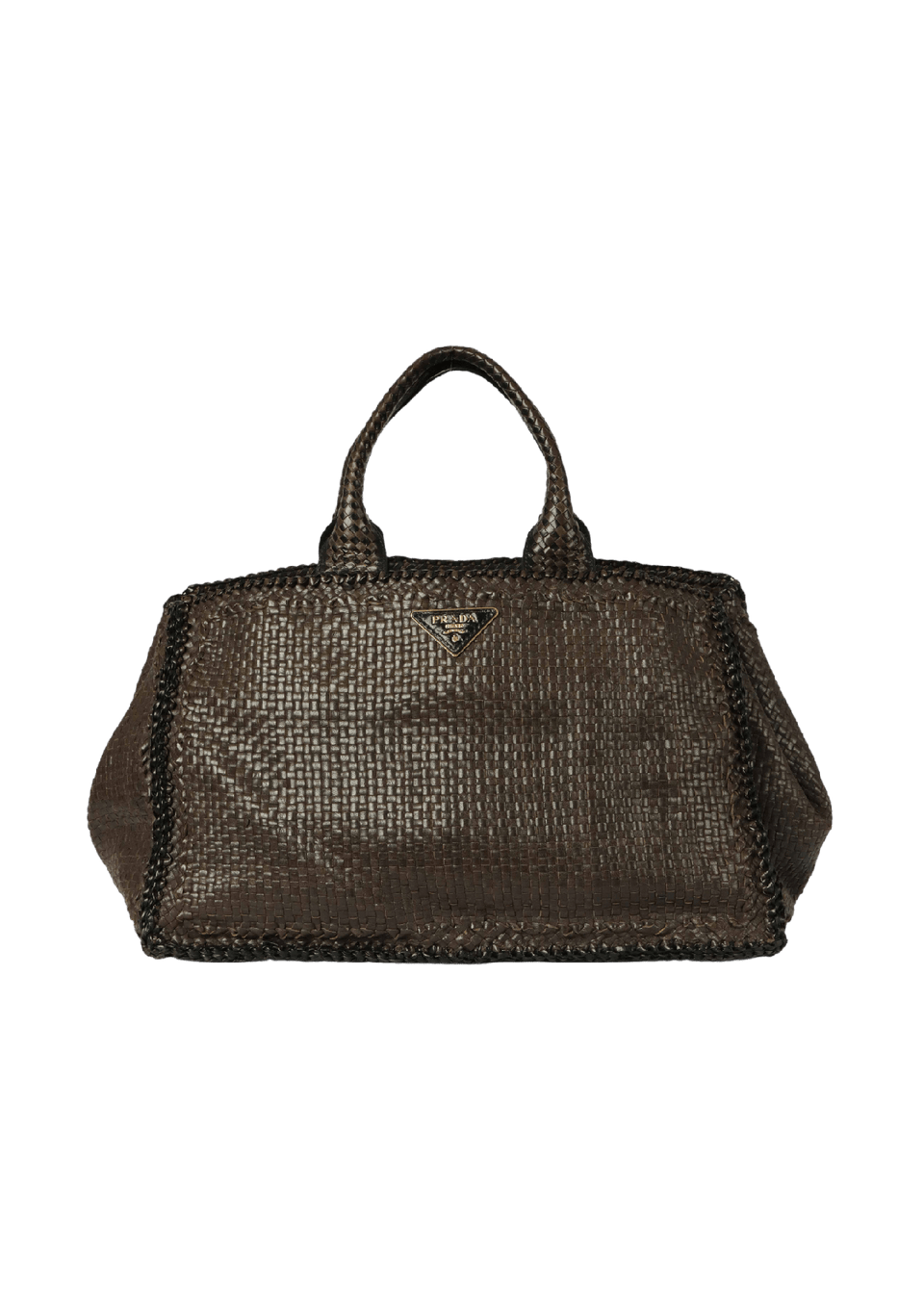 OPEN MADRAS WOVEN TOTE