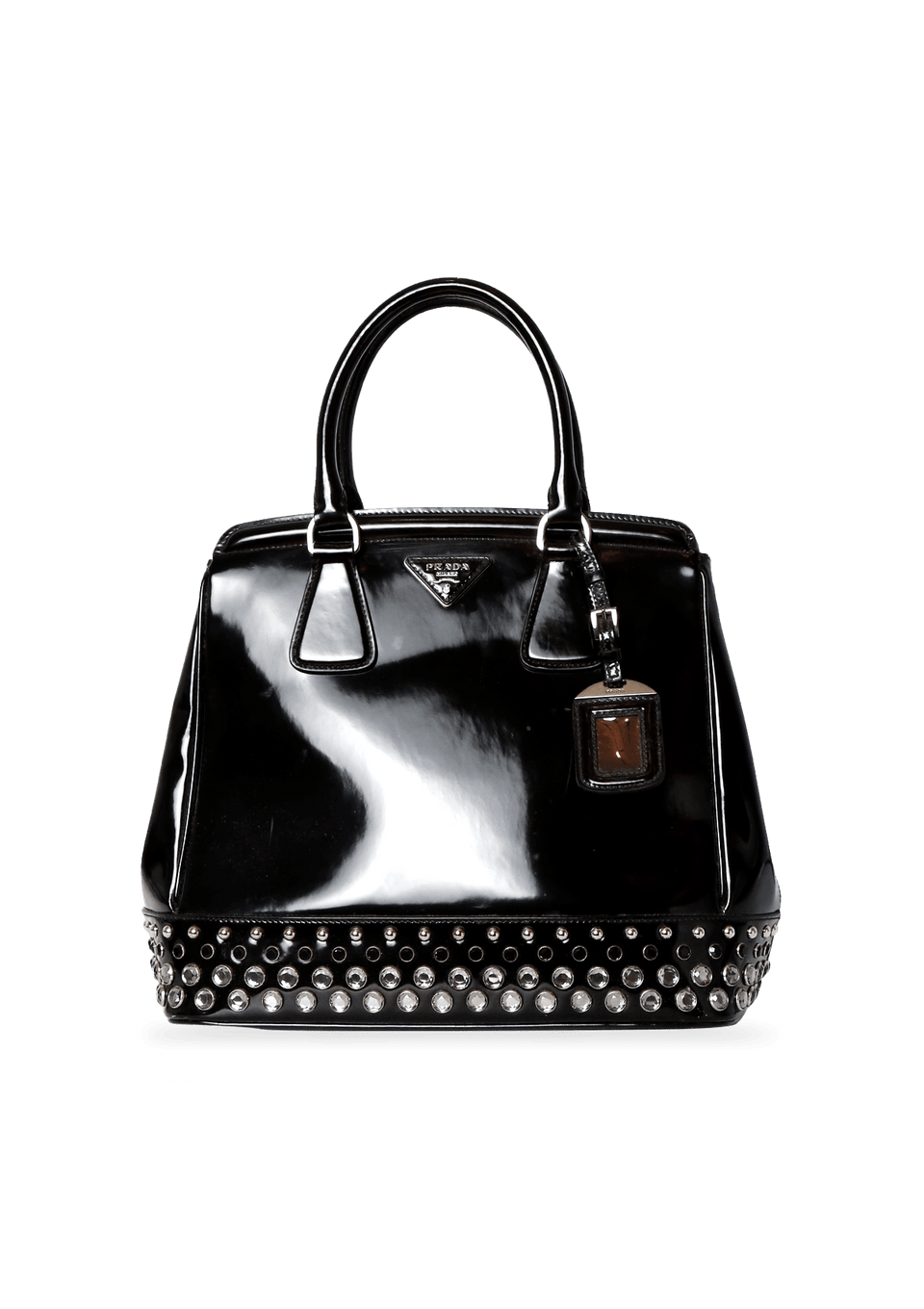BOLSA STUDDED CRYSTAL VERNICE BAG PRADA PRETA ORIGINAL