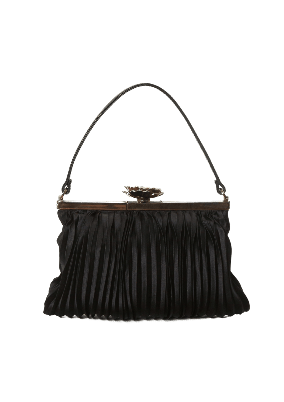 SATIN CRYSTAL FLOWER BAG