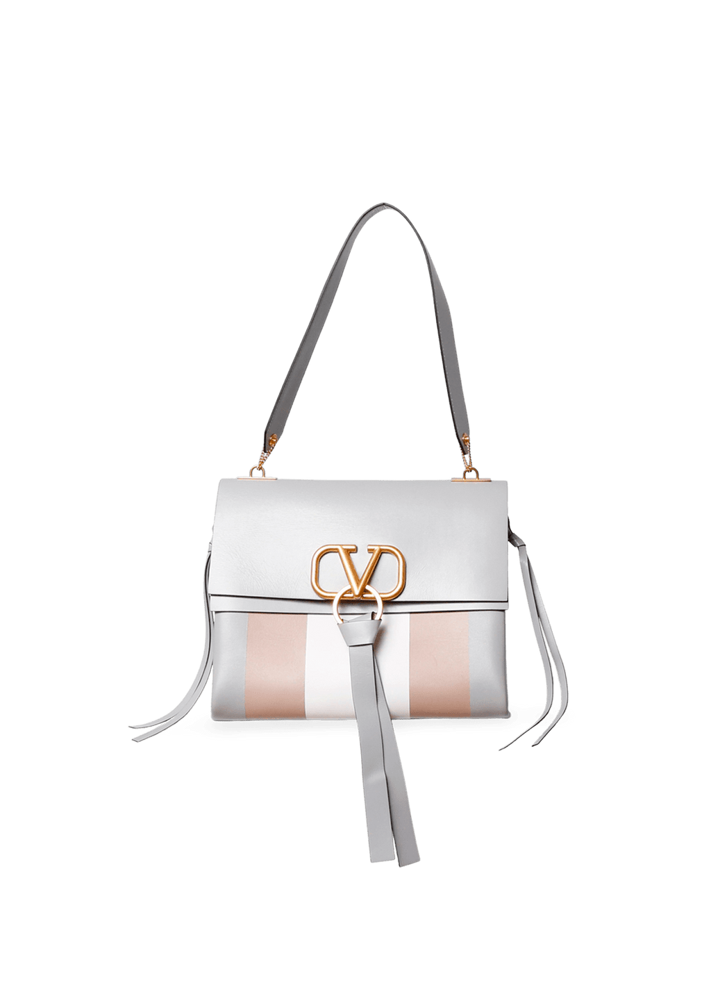 Small Vring Shoulder Bag In Smooth Calfskin With Multicolored