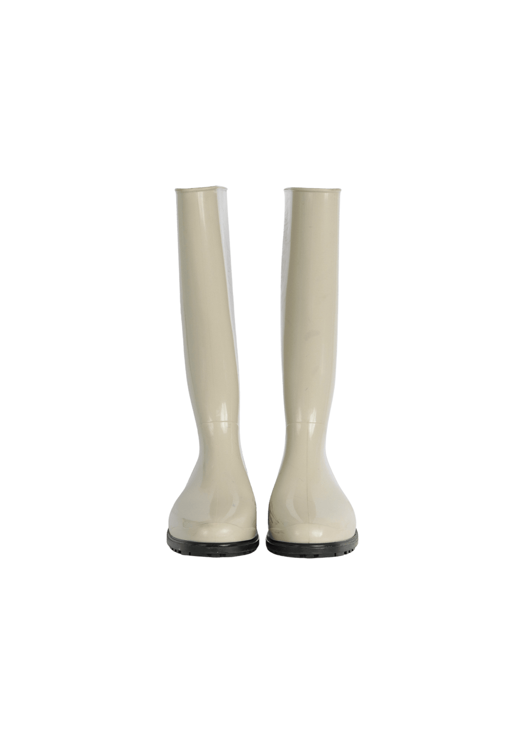 BOTA BURBERRY LOGO RUBBER BOOTS 38 BEGE ORIGINAL Gringa