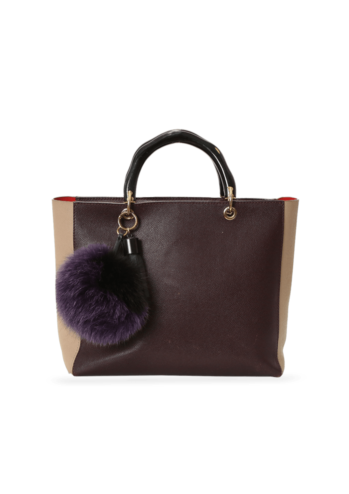 BICOLOR TOTE KEY CHARM