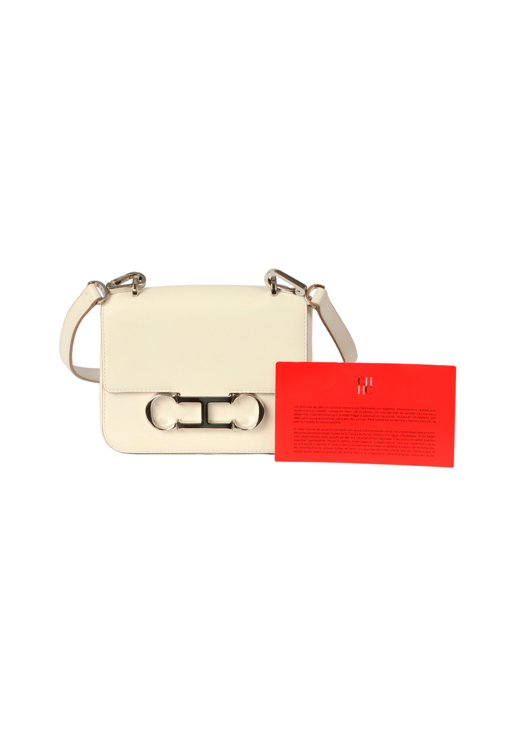 Bolsa Carolina Herrera Initials Insignia Bag Branca Original Gringa