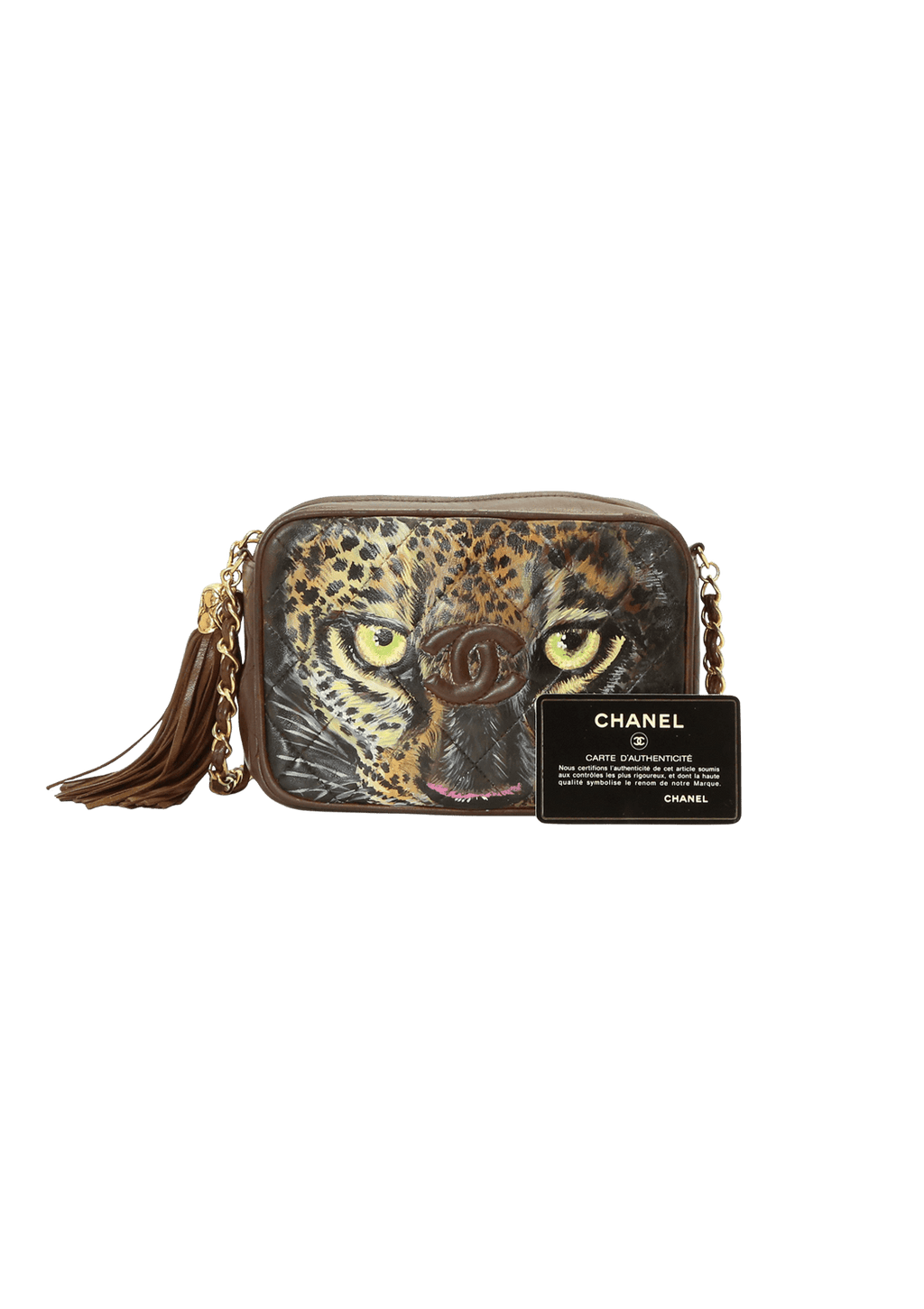 Bolsa Chanel CC Quilted Camera Bag Marrom Original Gringa