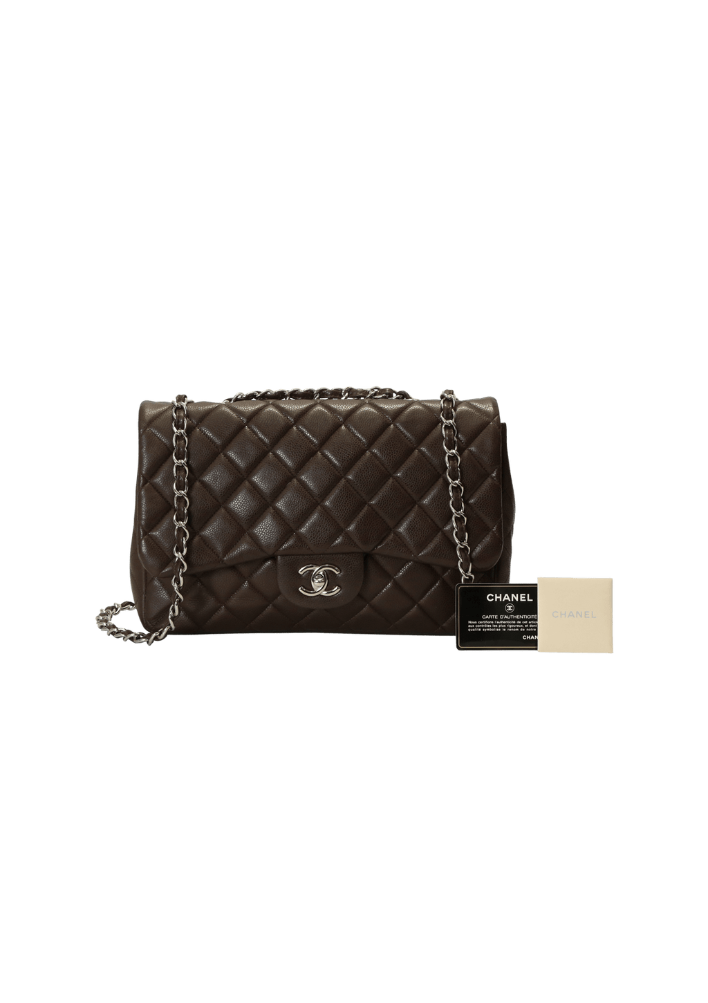 Bolsa Chanel Jumbo Classic Single Flap Marrom Original Gringa
