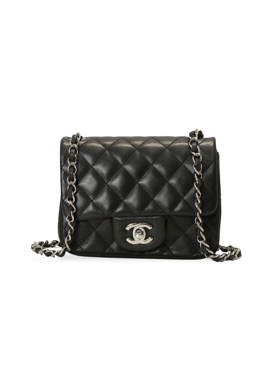 MINI SQUARE CLASSIC SINGLE FLAP LAMBSKIN