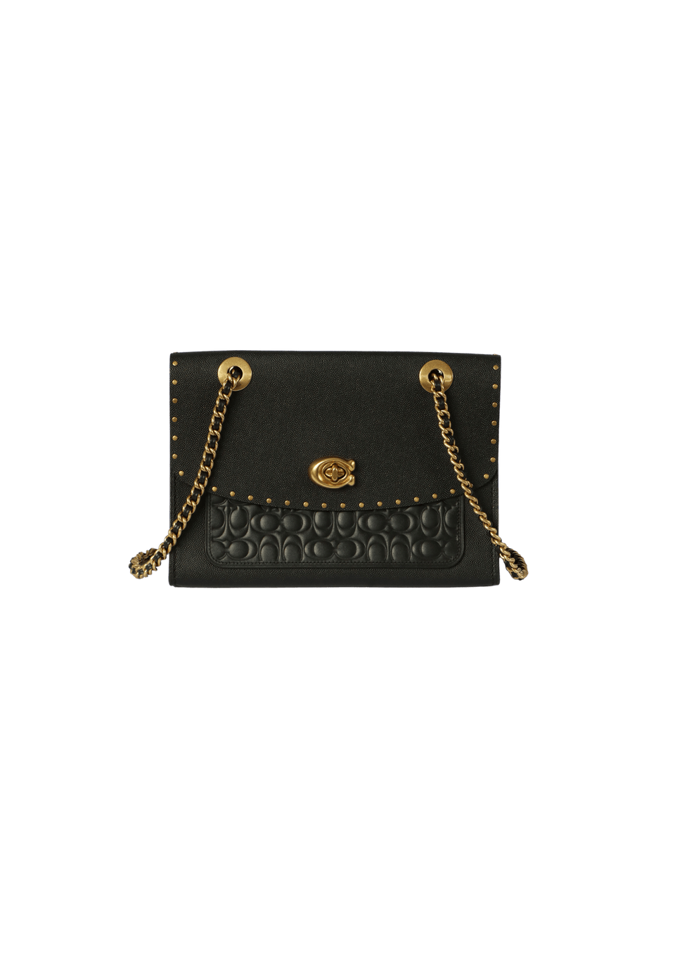 LEATHER CHAIN-LINK BAG