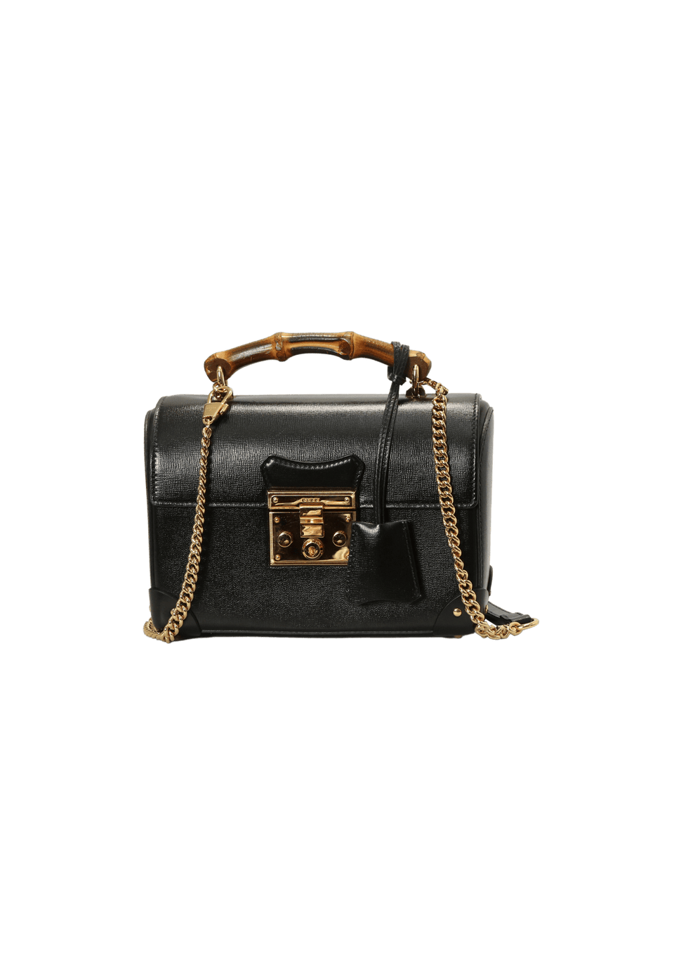 SMALL PADLOCK BAMBOO BAG