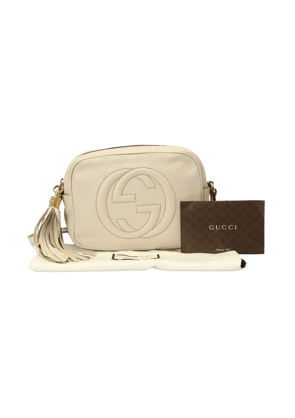 Bolsa Tiracolo Gucci Soho Disco Bege Original - ABSD5