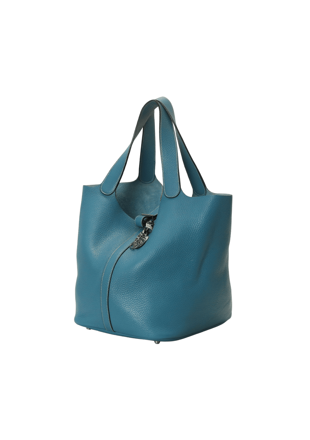 Hermès Taupe Clemence 26 cm Picotin Lock Bag