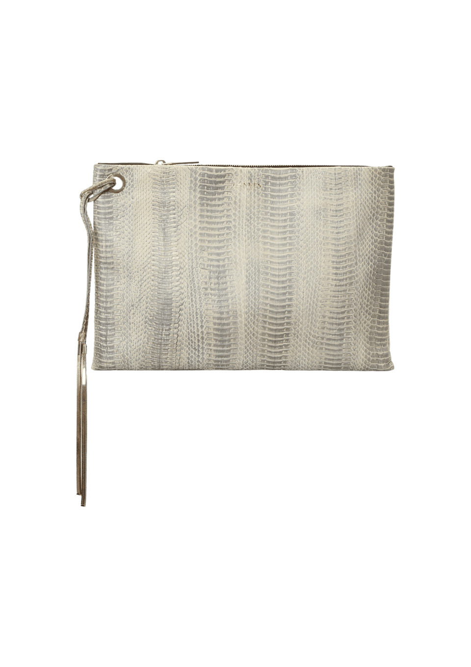 SNAKESKIN LEATHER CLUTCH
