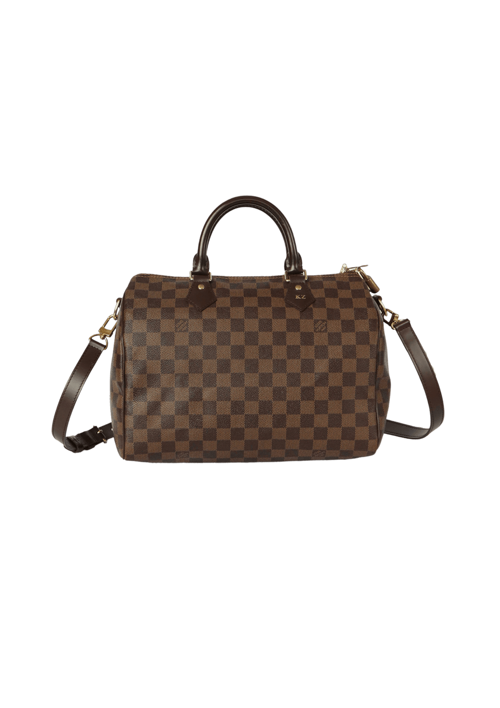 louis vuitton speedy bandoulliere 30 (mb3194) damier ebene canvas gold  hardware, with keys, lock & strap, no dust cover
