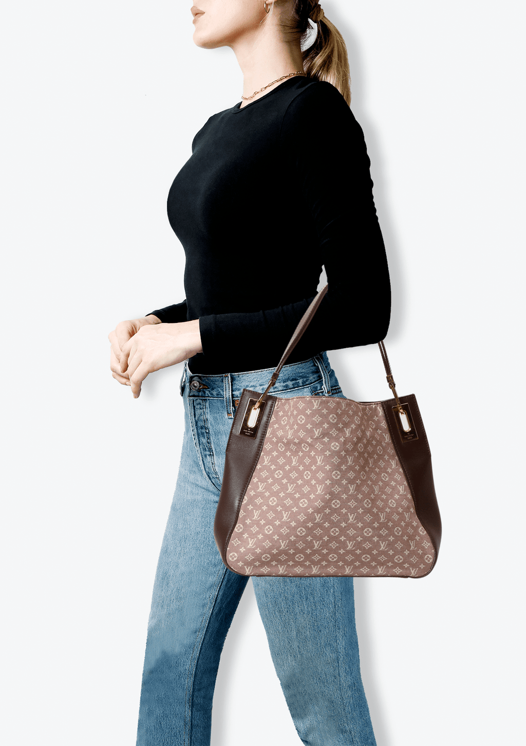 LOUIS VUITTON Rendez-Vous PM Monogram Idylle Hobo Bag Sepia