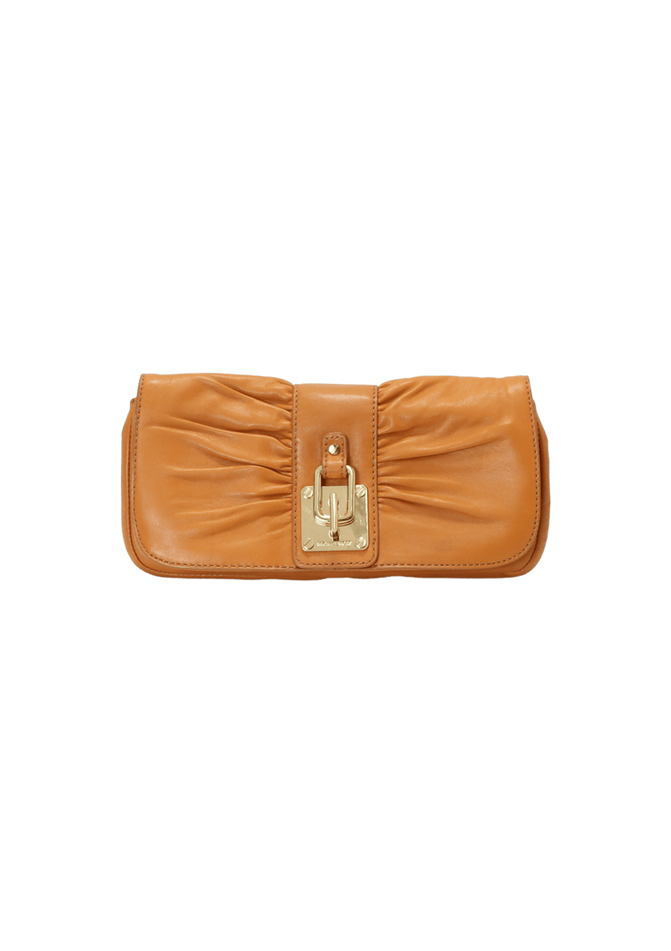 LEATHER FLAP CLUTCH
