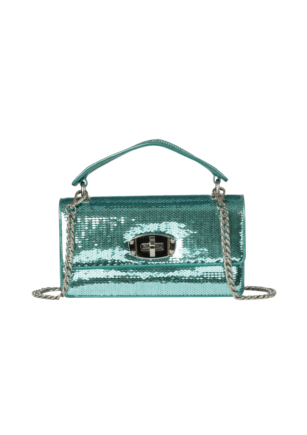 Miu Miu Paillettes Top Handle Bag Sequin