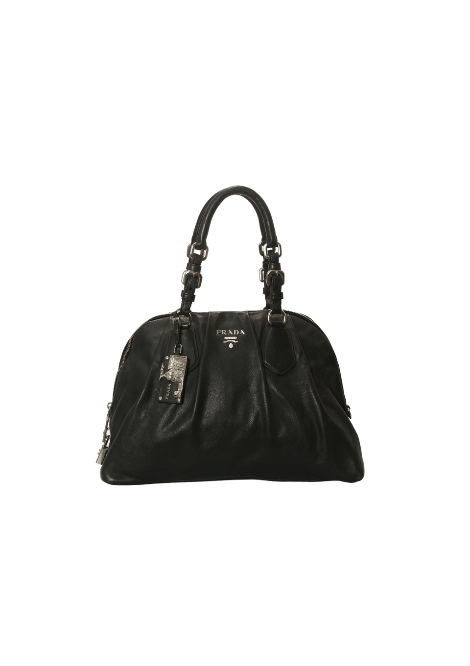 BUCKLE PLEATED BOWLER BAG