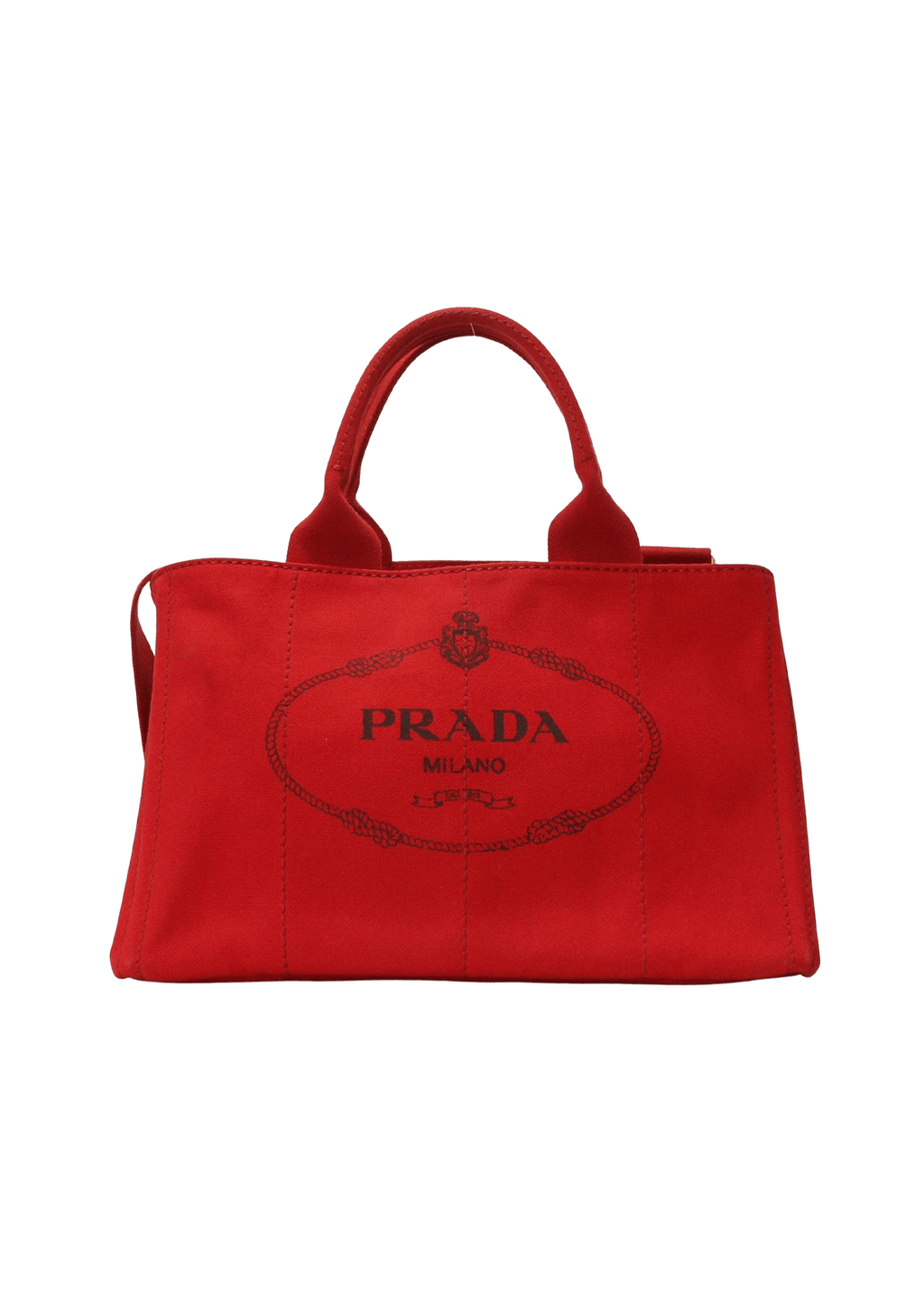 Prada canvas logo tote Clearance