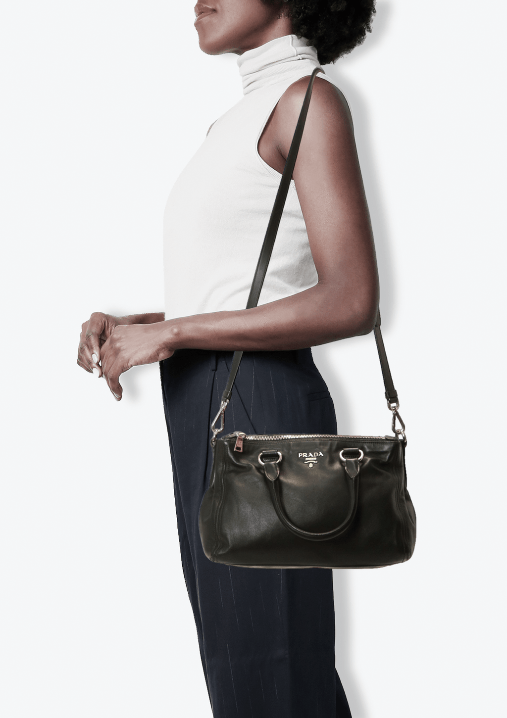 Bolsa Prada Deerskin Satchel Marrom – Gringa