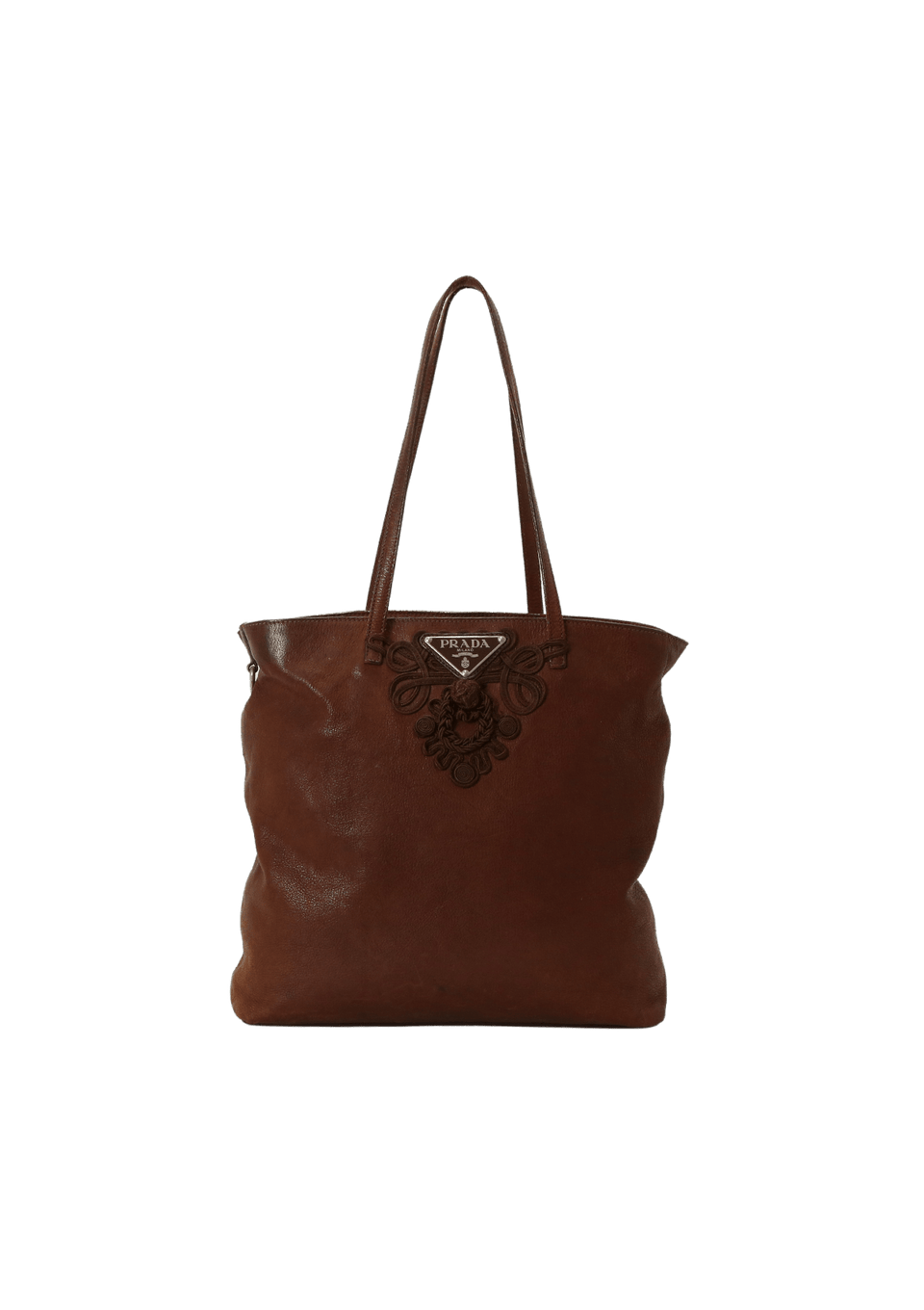 EMBROIDERED LEATHER TOTE