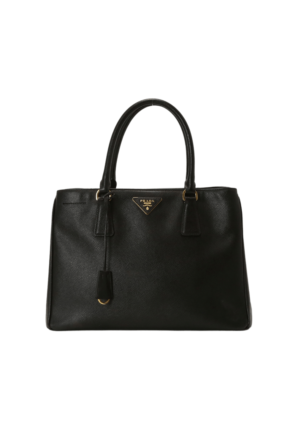 Prada black pebbled leather shoulder bag Clearance