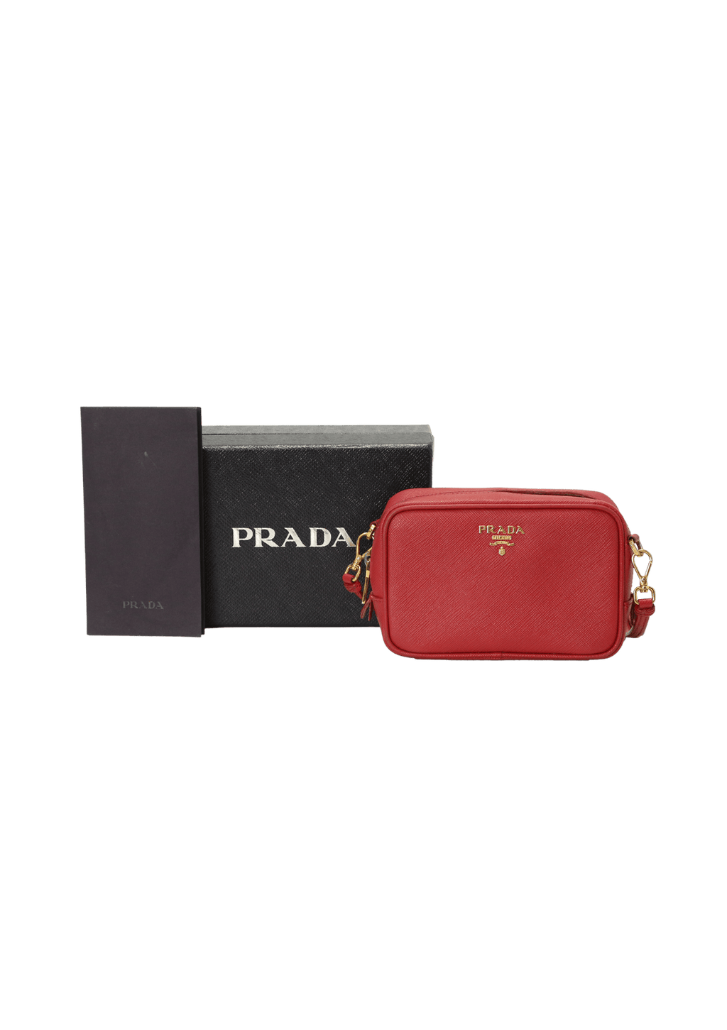 Prada Peony Saffiano Leather Mini Camera Crossbody Bag